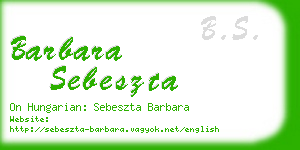 barbara sebeszta business card